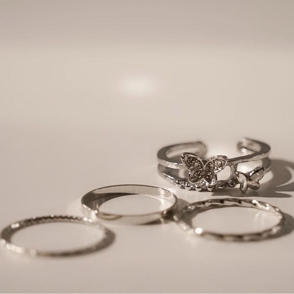Butterfly Ring Set - Picture 1 of 3